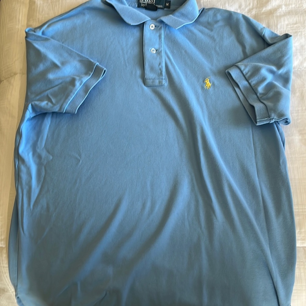 Men’s Medium Polo light blue collar shirt